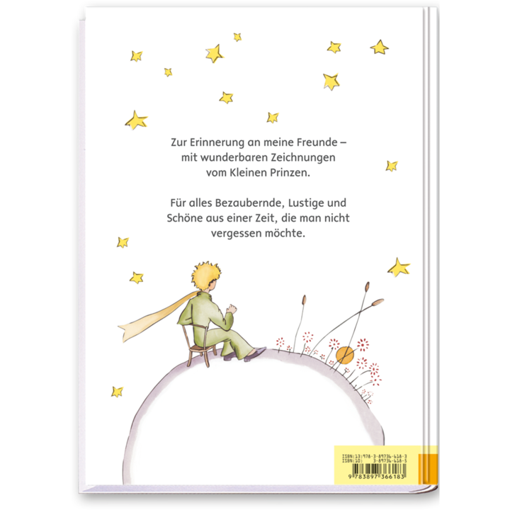 Der kleine Prinz meine Freunde Buch Freundealbum Kinderbuch Cover Rückseite Edition XXL Onlineshop