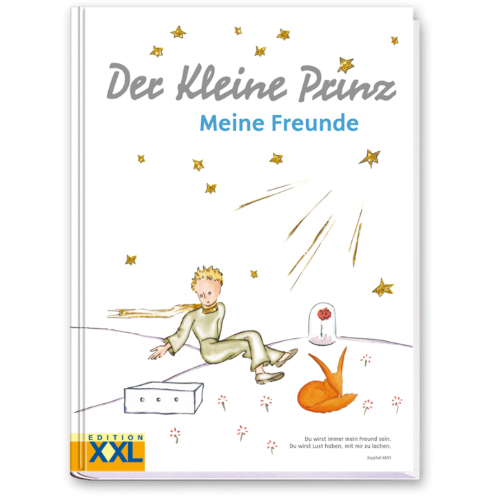 Der kleine Prinz meine Freunde Buch Freundealbum Kinderbuch Cover Vorderseite Edition XXL Onlineshop