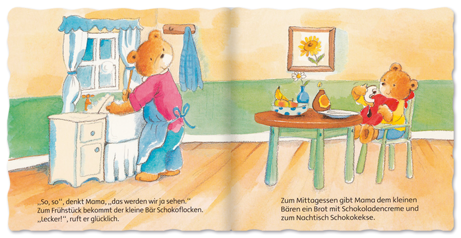 Der kleine Schokoladen-Bär Pappebuch Kinder Leseprobe S4–5 Neuer Favorit Verlag Onlineshop
