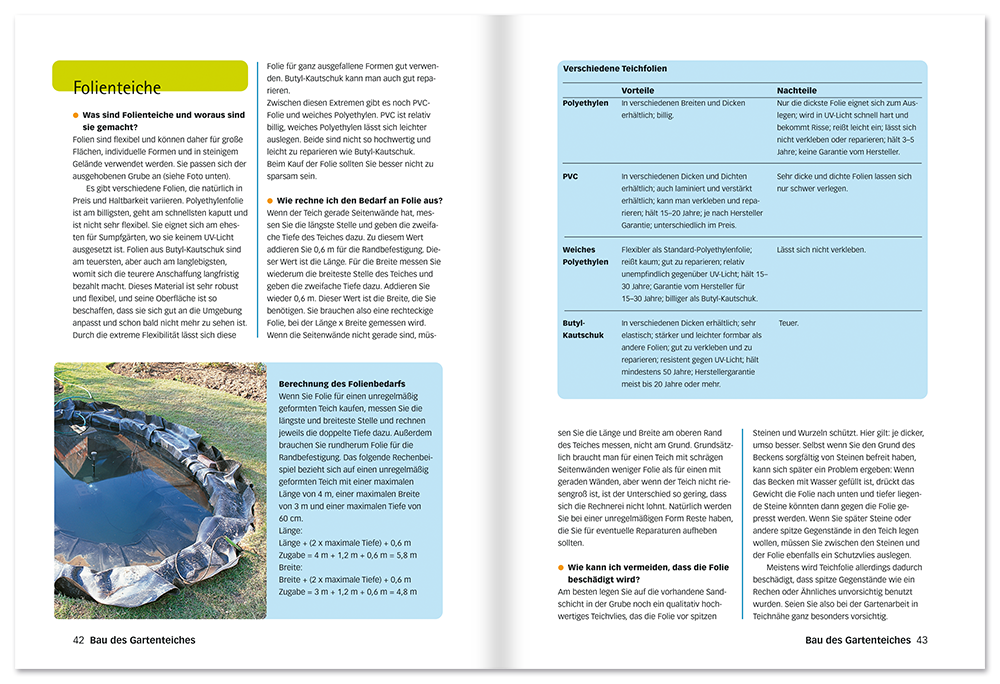 Der perfekte Gartenteich Buch Garten mit Teich gestalten Leseprobe S42-43 Edition XXL Onlineshop