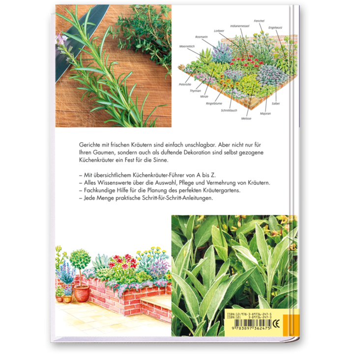 Der perfekte Kräutergarten Buch Kräuter selbst ziehen und pflegen Cover Rückseite Edition XXL Onlineshop