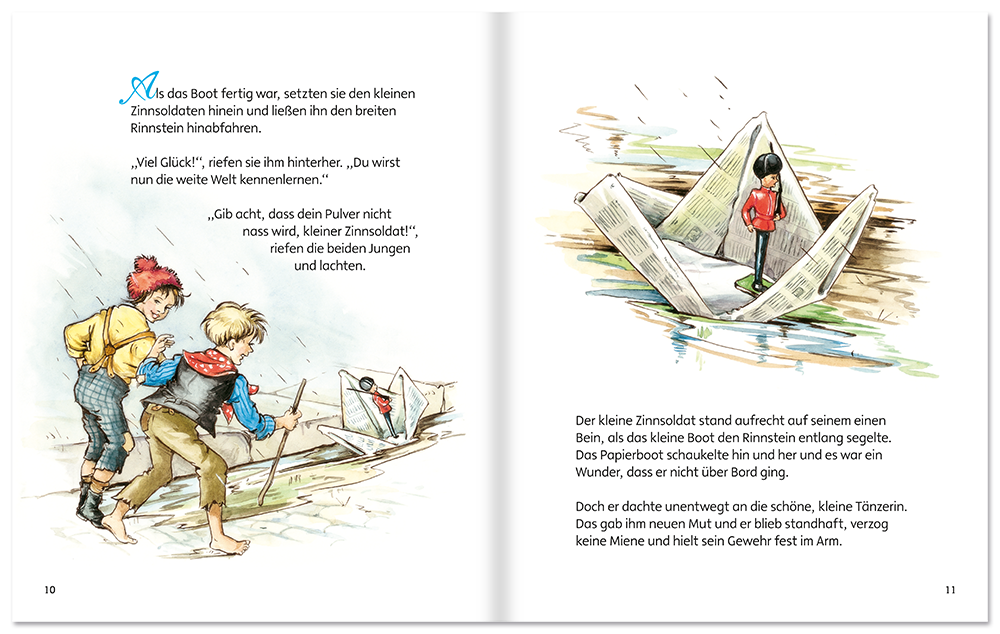 Der standhafte Zinnsoldat Märchen Geschichten Leseprobe S10–11 Neuer Favorit Verlag Onlineshop