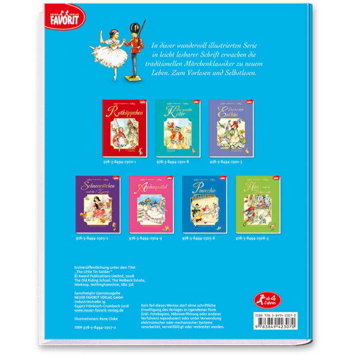 Der standhafte Zinnsoldat Märchen Geschichten Cover Rückseite Neuer Favorit Verlag Onlineshop