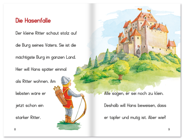 Der tapfere Ritter Hans Leseanfänger Kinder Leseprobe S8–9 Neuer Favorit Verlag Onlineshop