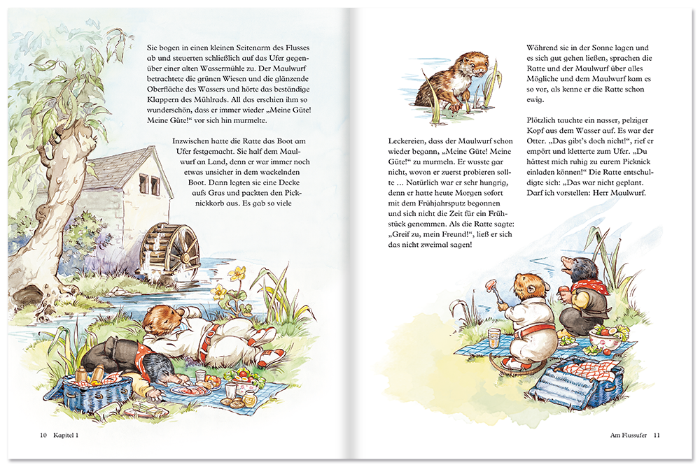 Der Wind in den Weiden Abenteuer Geschichten für Kinder Kinderbuch Leseprobe S10-11 Edition XXL Onlineshop
