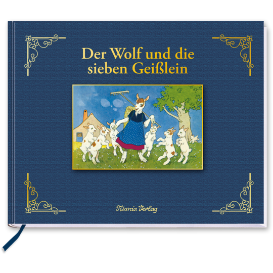 Der Wolf und die sieben Geißlein Grimms Märchen Nostalgie Cover Vorderseite Titania Verlag Onlineshop