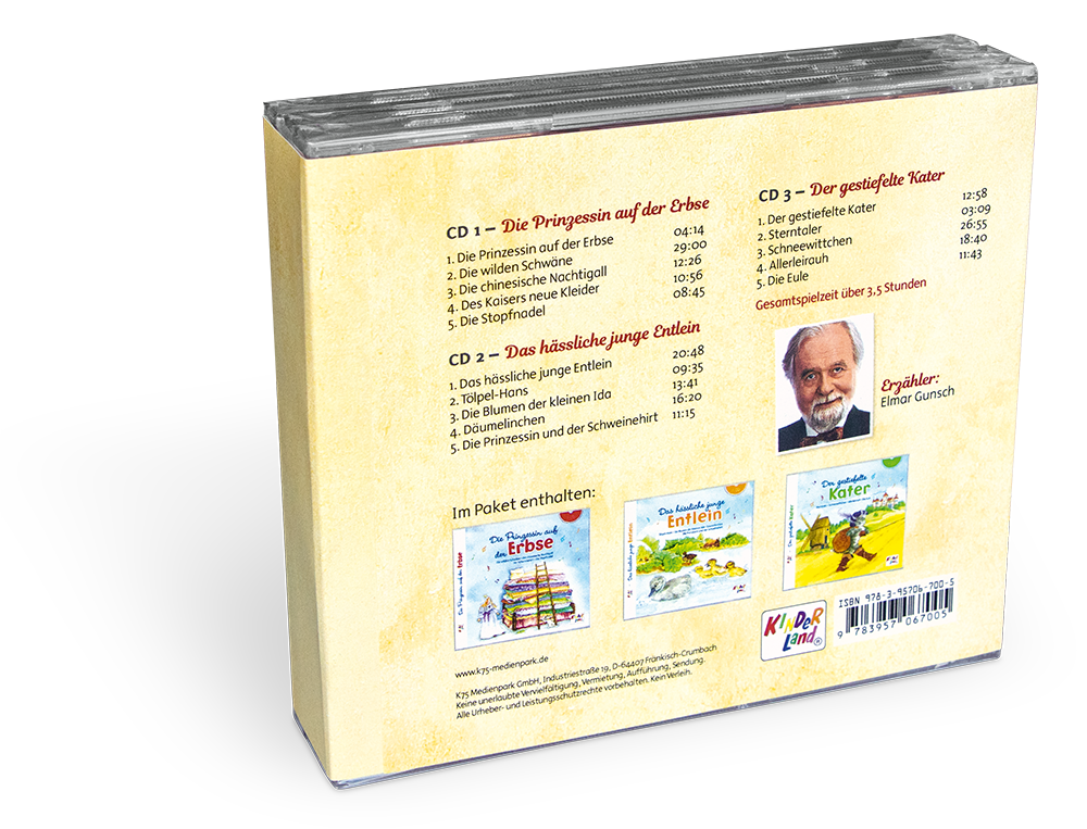 Die 15 schönsten Märchen CD Musik Geschichten für Kinder Cover Rückseite K75 Medienpark Onlineshop