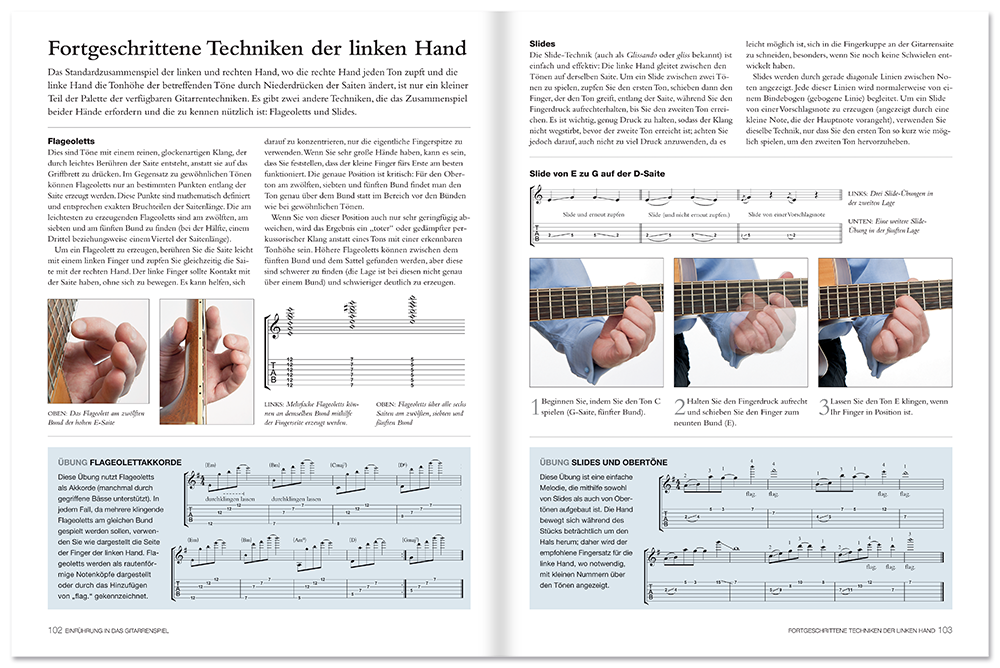 Die akustische Gitarre Sachbuch Musik Noten Leseprobe S102–103 Tosa Verlag Onlineshop