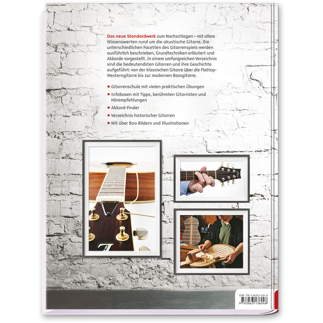 Die akustische Gitarre Sachbuch Musik Noten Cover Rückseite Tosa Verlag Onlineshop