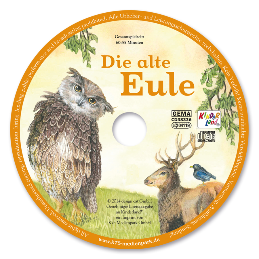Die alte Eule Buch mit CD Kinder Geschichten CD-Label K75 Medienpark Onlineshop