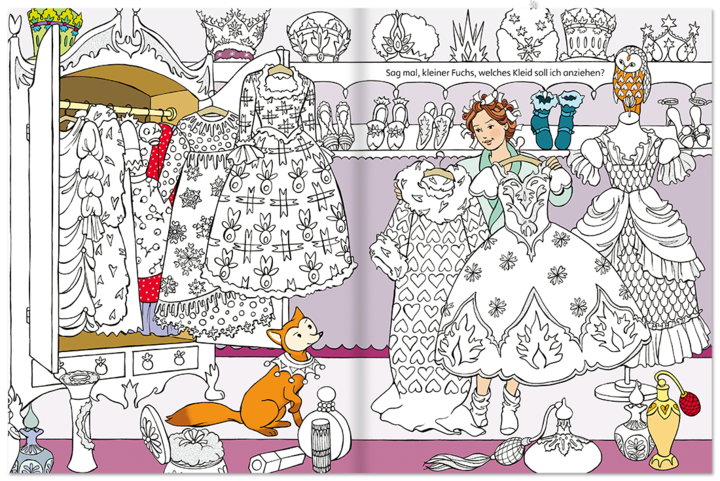 Die Eisprinzessin – Malbuch Malen Kinder Leseprobe S6–7 Neuer Favorit Verlag Onlineshop