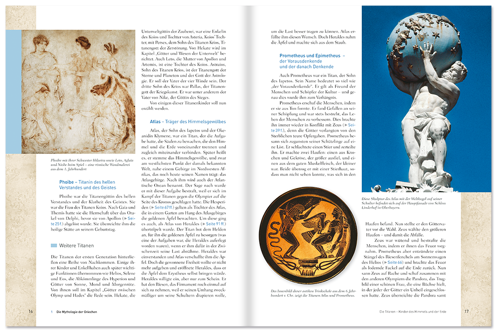 Die Enzyklopädie der Mythologie Sachbuch Mythen Leseprobe S16–17 Tosa Verlag Onlineshop