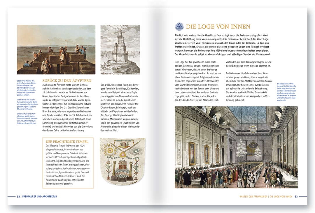 Die Freimaurer Sachbuch Mythen Geheimloge Leseprobe S52–53 Tosa Verlag Onlineshop