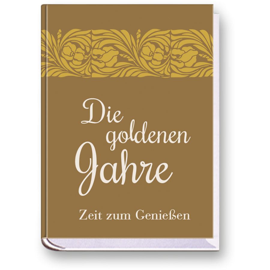 Die goldenen Jahre Handgefertigtes Miniaturbuch Cover Vorderseite EDITION XXS Onlineshop