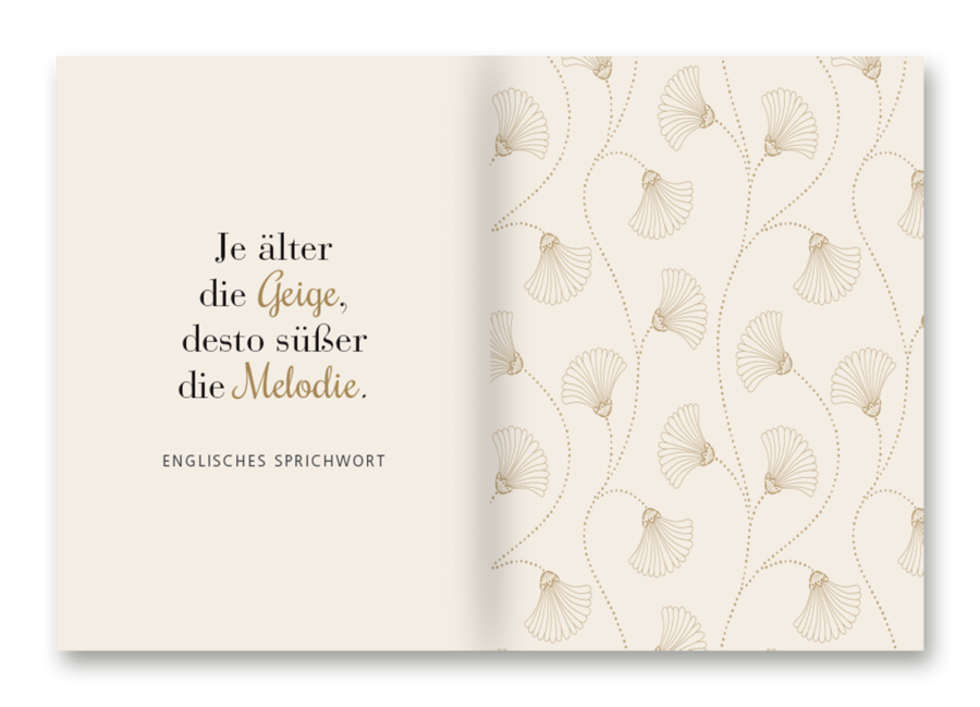 Die goldenen Jahre Handgefertigtes Miniaturbuch Leseprobe S140–141 EDITION XXS Onlineshop