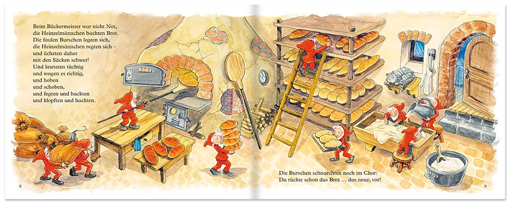 Die Heinzelmännchen Bilderbuch August Kopisch Leseprobe S8–9 Titania Verlag Onlineshop