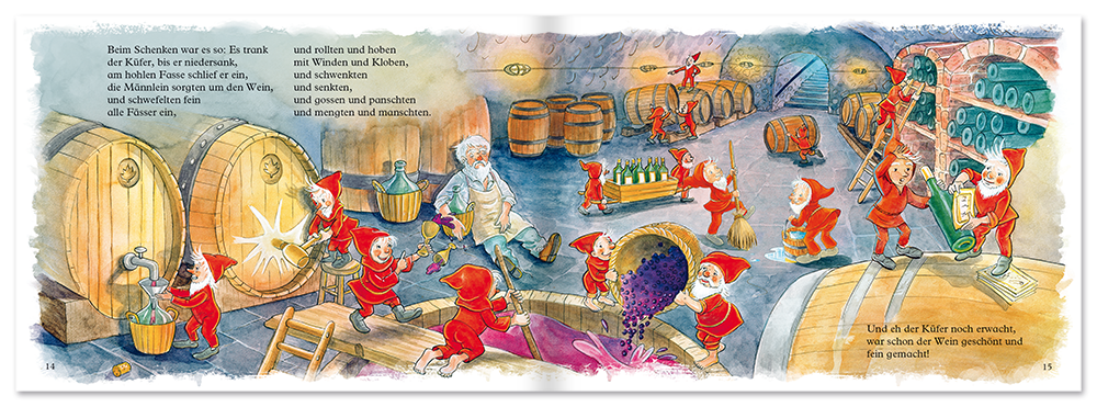 Die Heinzelmännchen Mini Bilderbuch August Kopisch Leseprobe S14–15 Titania Verlag Onlineshop