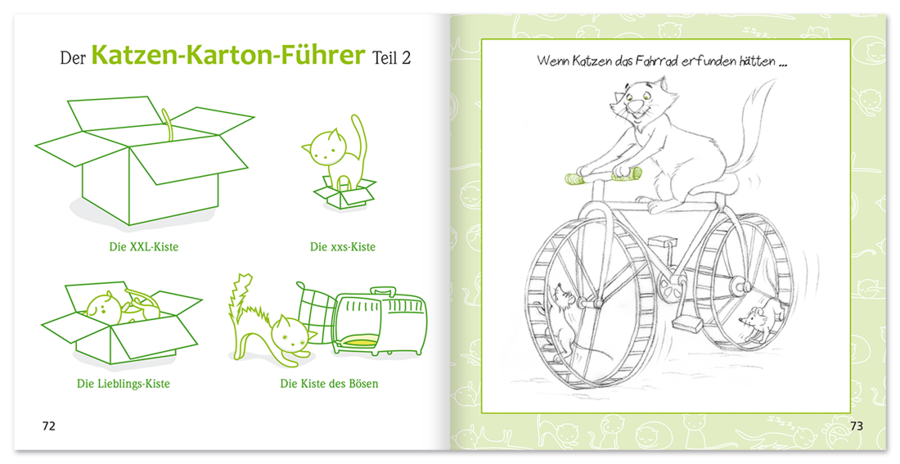 Die Katze Humor Geschenkbuch Leseprobe S72–73 EDITION XXS Onlineshop