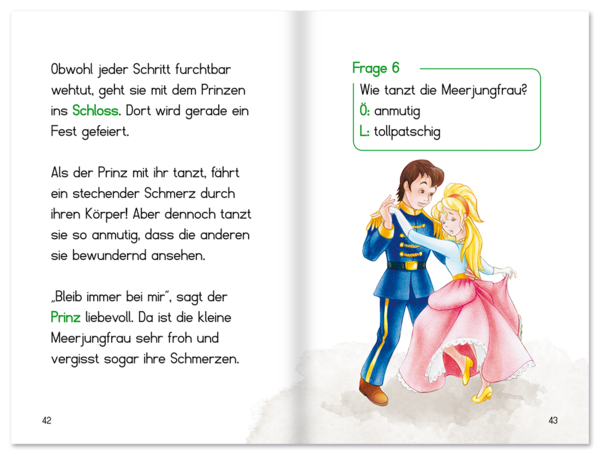 Die kleine Meerjungfrau Leseanfänger Kinder Leseprobe S42–43 Neuer Favorit Verlag Onlineshop