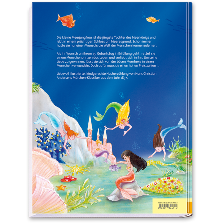 Die kleine Meerjungfrau Kinderbuch Kindergeschichten Klassiker Buch Cover Rückseite Edition XXL Onlineshop