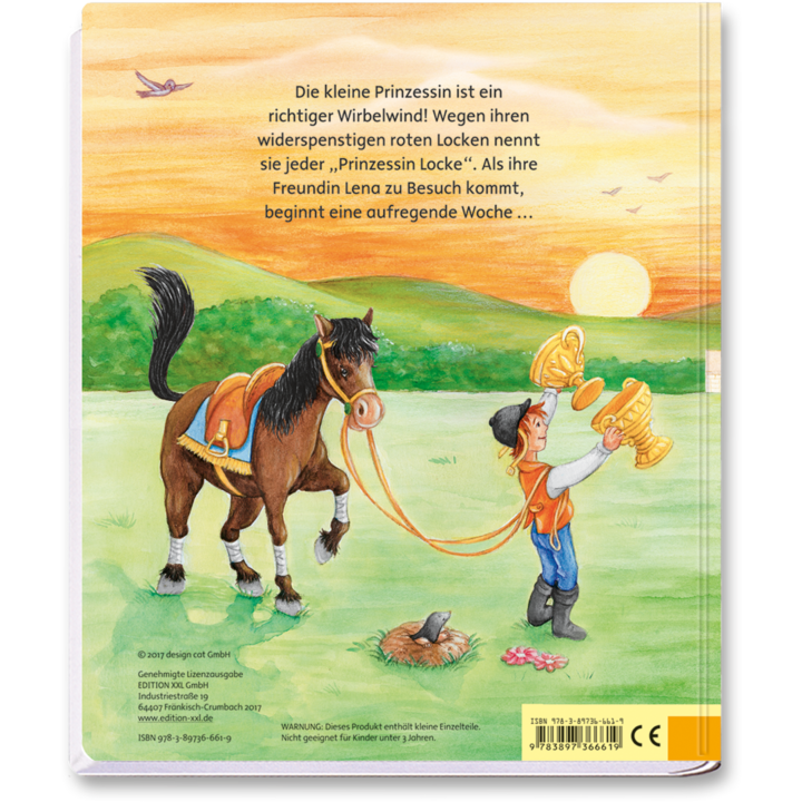 Die kleine Prinzessin Buch Kinderbuch zum Vorlesen ab 3 Jahre Cover Rückseite Edition XXL Onlineshop