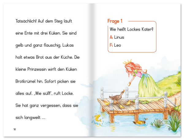 Die kleine Prinzessin Locke Leseanfänger Kinder Leseprobe S14–15 Neuer Favorit Verlag Onlineshop