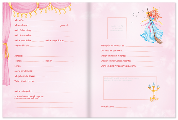 Die kleine Prinzessin – Meine Freunde Freundebuch Kinder Leseprobe S24–25 Neuer Favorit Verlag Onlineshop