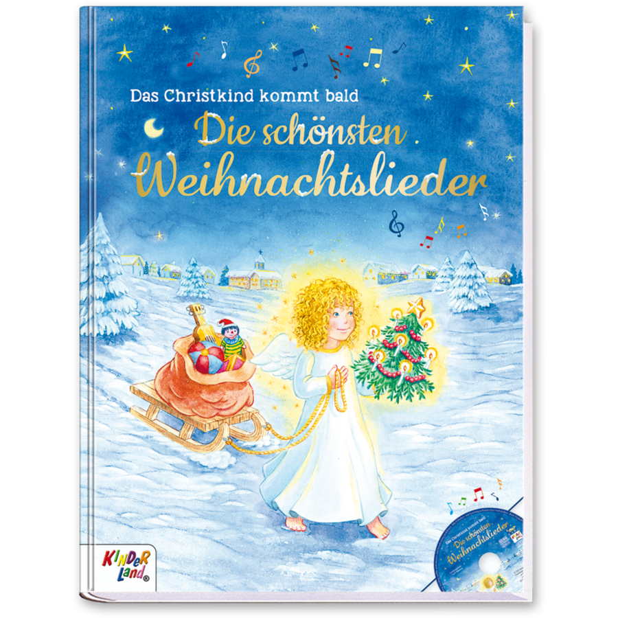 Die schönsten Weihnachtslieder Buch mit CD Kinder Lieder Cover Vorderseite K75 Medienpark Onlineshop