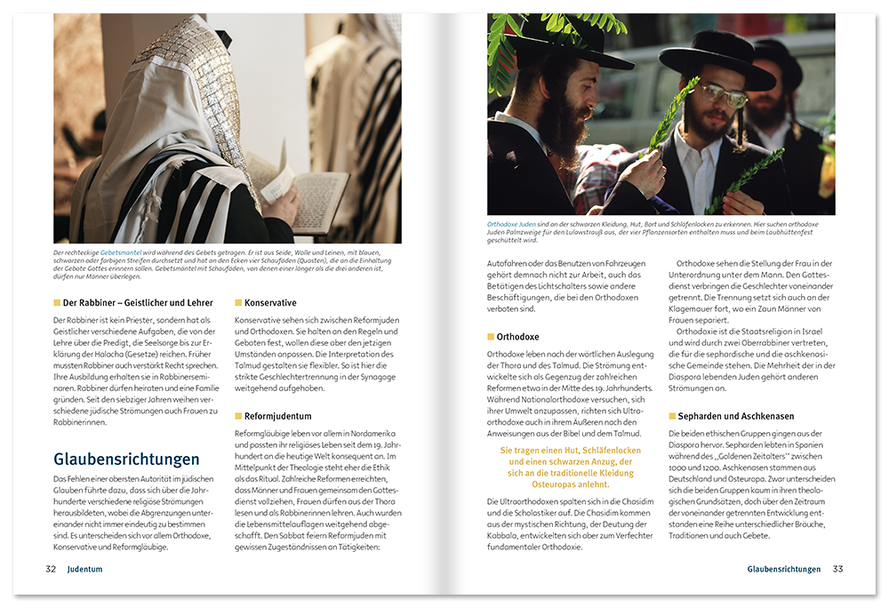 Die sieben Weltreligionen Sachbuch Nachschlagewerk Leseprobe S32–33 Neuer Kaiser Verlag Onlineshop