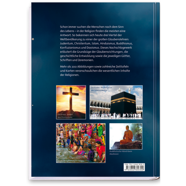Die sieben Weltreligionen Sachbuch Nachschlagewerk Cover Rückseite Neuer Kaiser Verlag Onlineshop