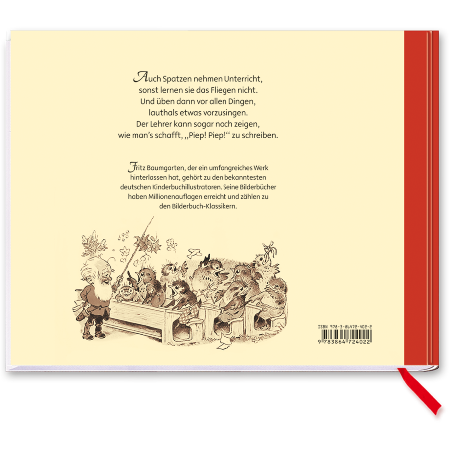 Die Spatzenschule Bilderbuch Fritz Baumgarten Cover Rückseite Titania Verlag Onlineshop