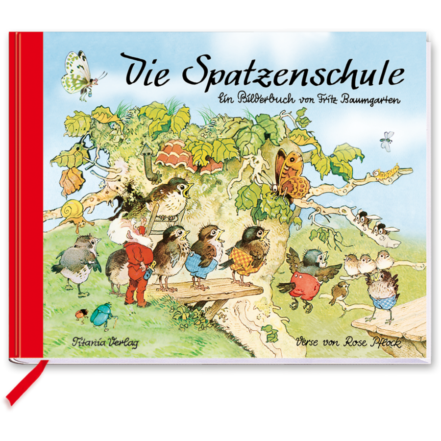 Die Spatzenschule Bilderbuch Fritz Baumgarten Cover Vorderseite Titania Verlag Onlineshop