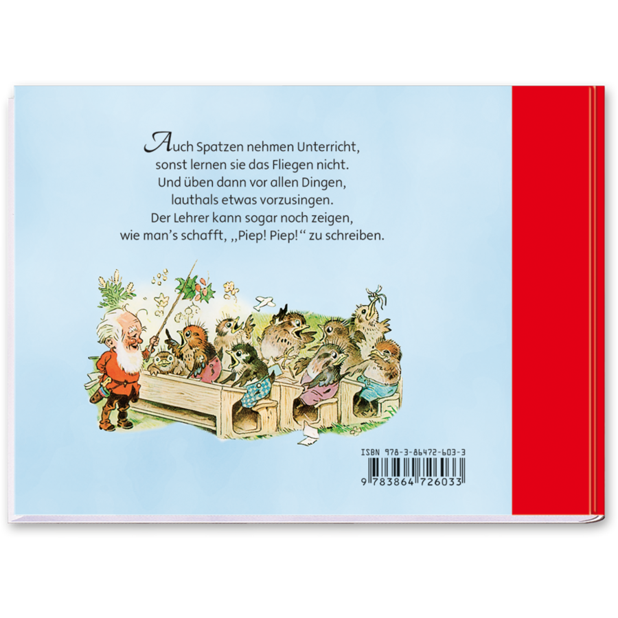 Die Spatzenschule Mini Bilderbuch Fritz Baumgarten Cover Rückseite Titania Verlag Onlineshop