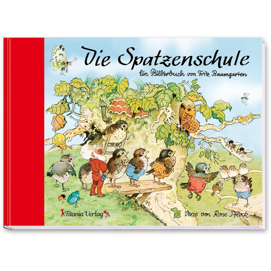 Die Spatzenschule Mini Bilderbuch Fritz Baumgarten Cover Vorderseite Titania Verlag Onlineshop