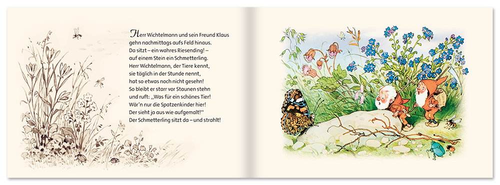 Die Spatzenschule Mini Bilderbuch Fritz Baumgarten Leseprobe S6–7 Titania Verlag Onlineshop 