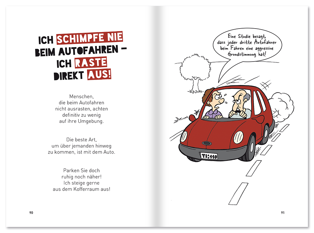 Die Wahrheit über Autofahrer Schwarzer Humor Autos Leseprobe S90–91 EDITION XXL Onlineshop