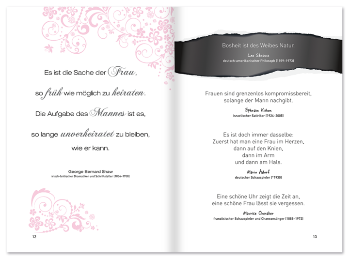 Die Wahrheit über Frauen Schwarzer Humor Leseprobe S12–13 EDITION XXL Onlineshop