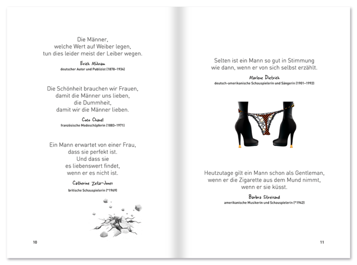 Die Wahrheit über Männer Schwarzer Humor Leseprobe S10–11 EDITION XXL Onlineshop