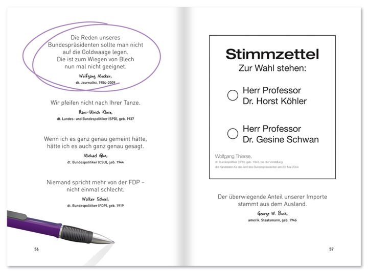 Die Wahrheit über Politiker Schwarzer Humor Leseprobe S56–57 EDITION XXL Onlineshop