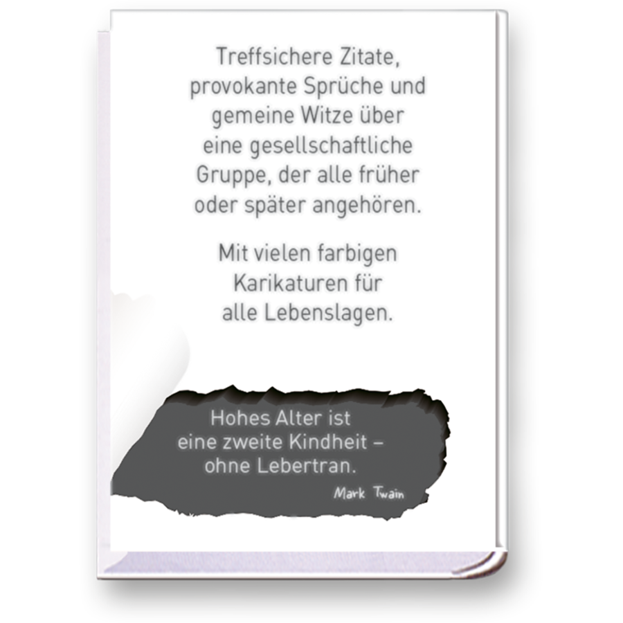 Die Wahrheit über Rentner Handgefertigtes Miniaturbuch Cover Rückseite EDITION XXS Onlineshop