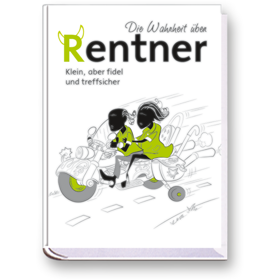 Die Wahrheit über Rentner Handgefertigtes Miniaturbuch Cover Vorderseite EDITION XXS Onlineshop
