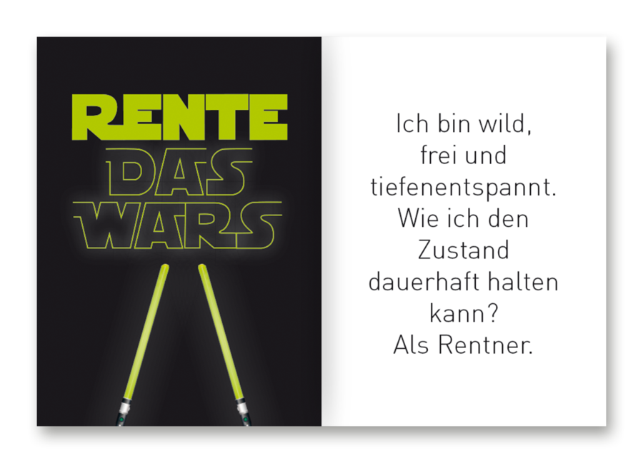 Die Wahrheit über Rentner Handgefertigtes Miniaturbuch Leseprobe S200–201 EDITION XXS Onlineshop