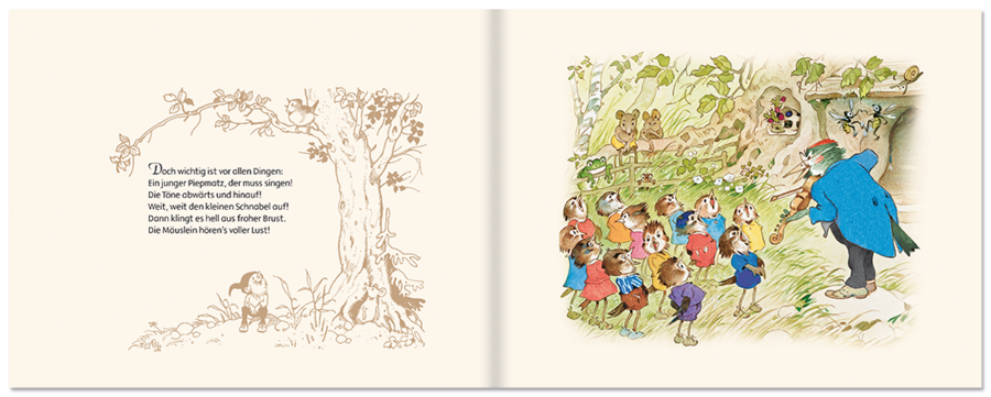 Die Waldschule Bilderbuch Fritz Baumgarten Nostalgie Leseprobe S4–5 Titania Verlag Onlineshop