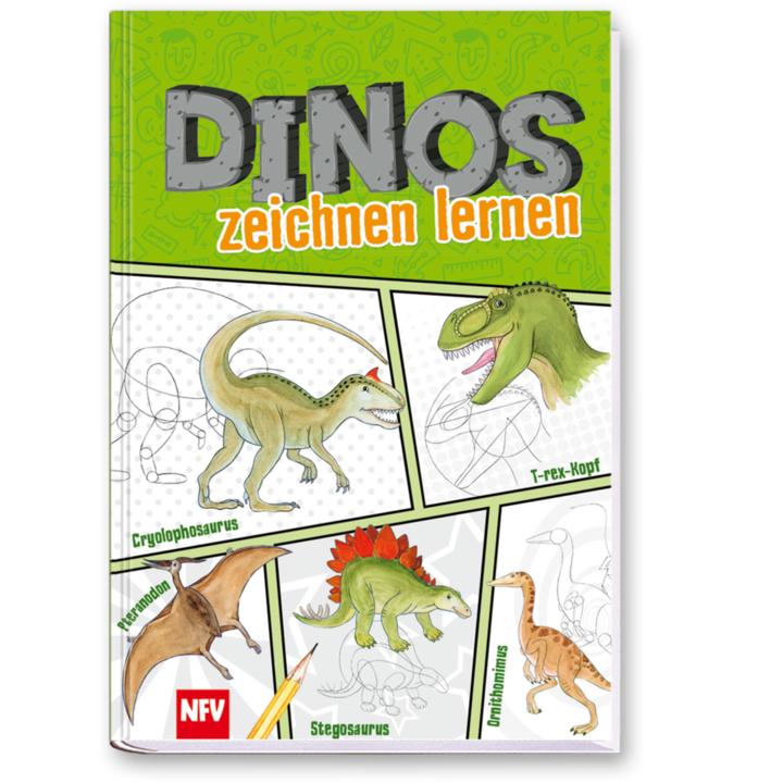 Dinos zeichnen lernen Malen Kinder Cover Vorderseite Neuer Favorit Verlag  Onlineshop
