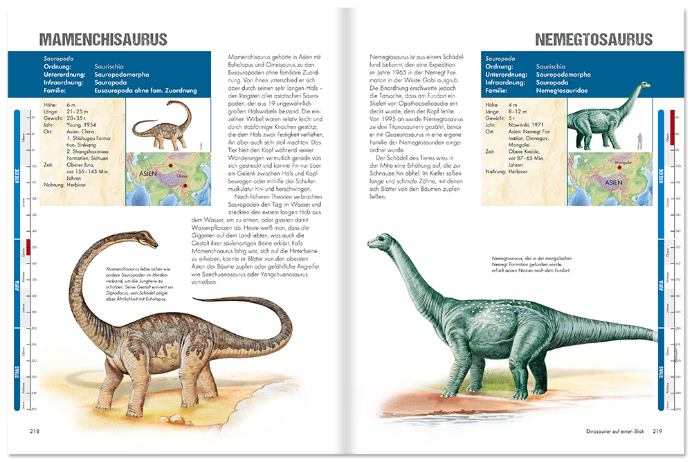 Dinosaurier Faszinierende Giganten der Urzeit Buch Leseprobe S218-219 Edition XXL Onlineshop