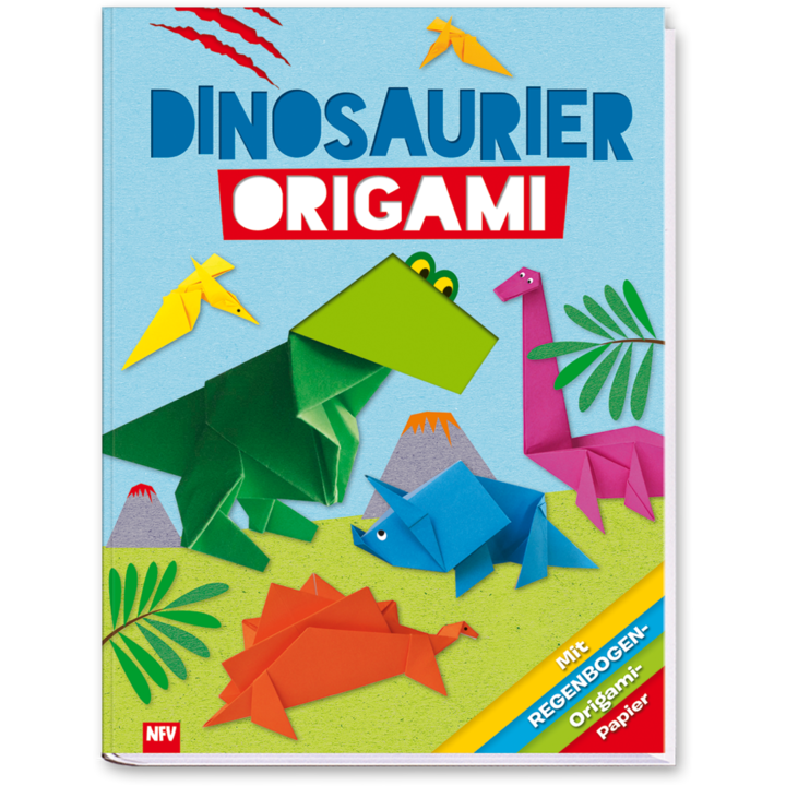 Dinosaurier Origami Kinder Basteln Cover Vorderseite Neuer Favorit Verlag Onlineshop