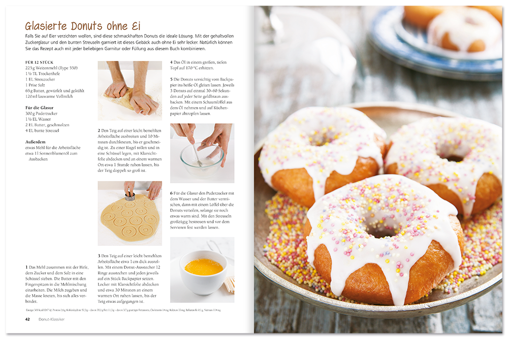 Donuts Backbuch leckere, süße selbstgemachte Donuts zum backen Leseprobe S42-43 Edition XXL Onlineshop