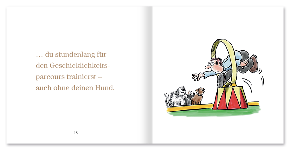 Du bist ein Hundenarr, wenn … Geschenkbuch Humor Leseprobe S18–19 EDITION XXS Onlineshop
