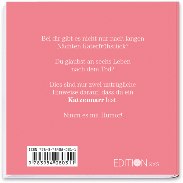 Du bist ein Katzennarr, wenn … Geschenkbuch Humor Cover Rückseite EDITION XXS Onlineshop