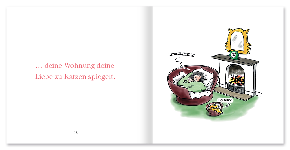 Du bist ein Katzennarr, wenn … Geschenkbuch Humor Leseprobe S18–19 EDITION XXS Onlineshop